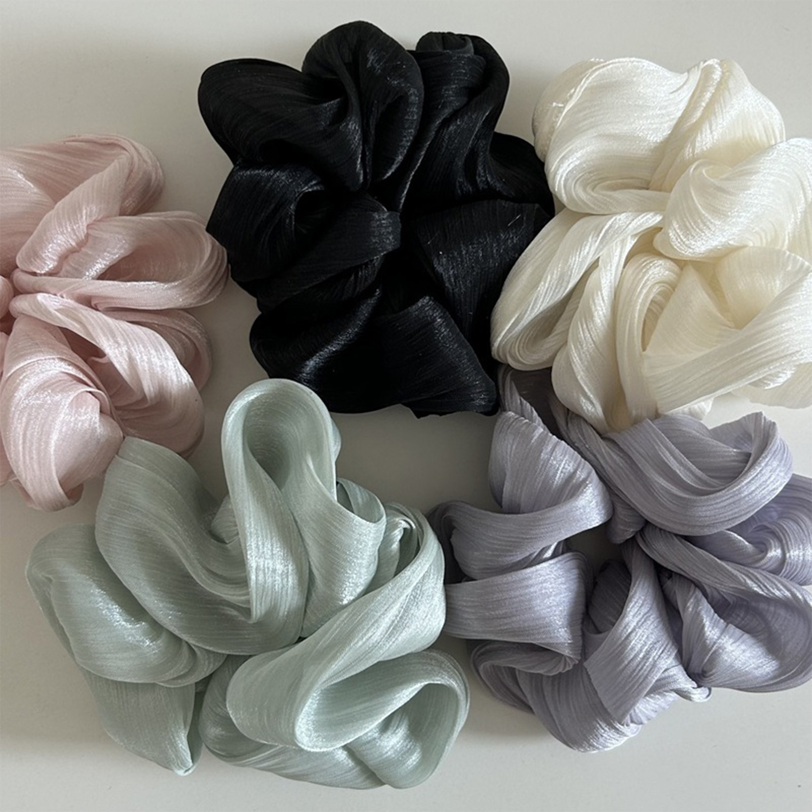 Korean Girl Lifestyle - Korean-style Hair Tie Fashionable Pearlescent Large