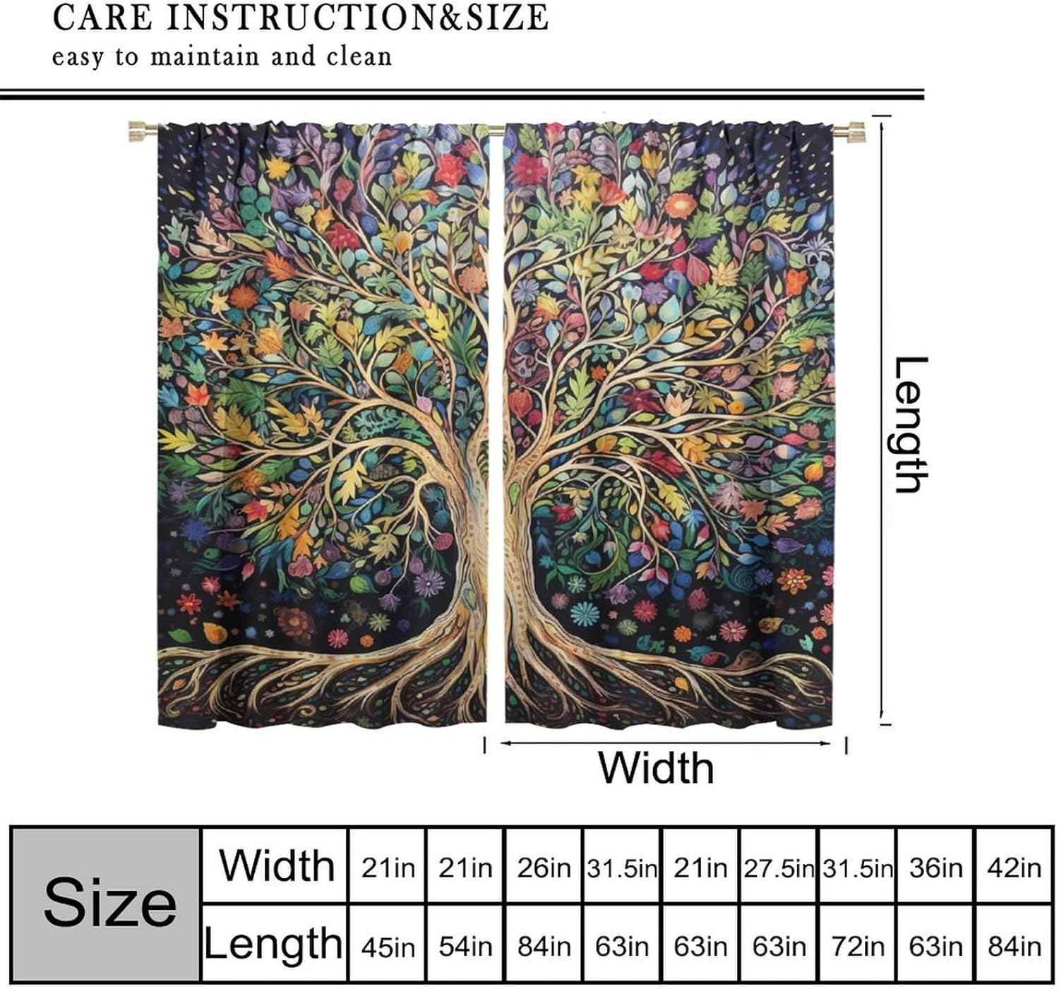 Tree of Life Curtains, Fantasy - Modern Korean Lifestyle review and price
